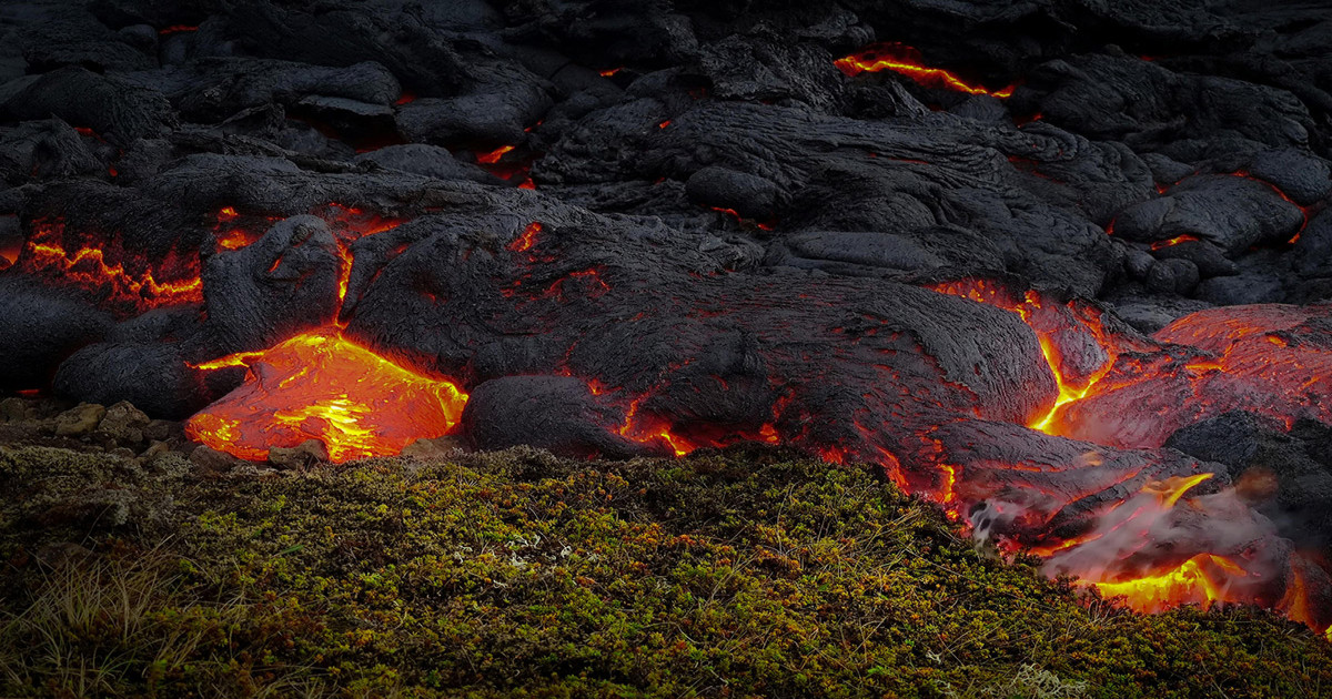 volcan, pacaya, lava